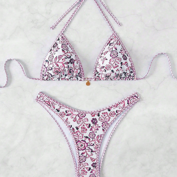 Women's triangle bikini with floral lace Mune Fashion
