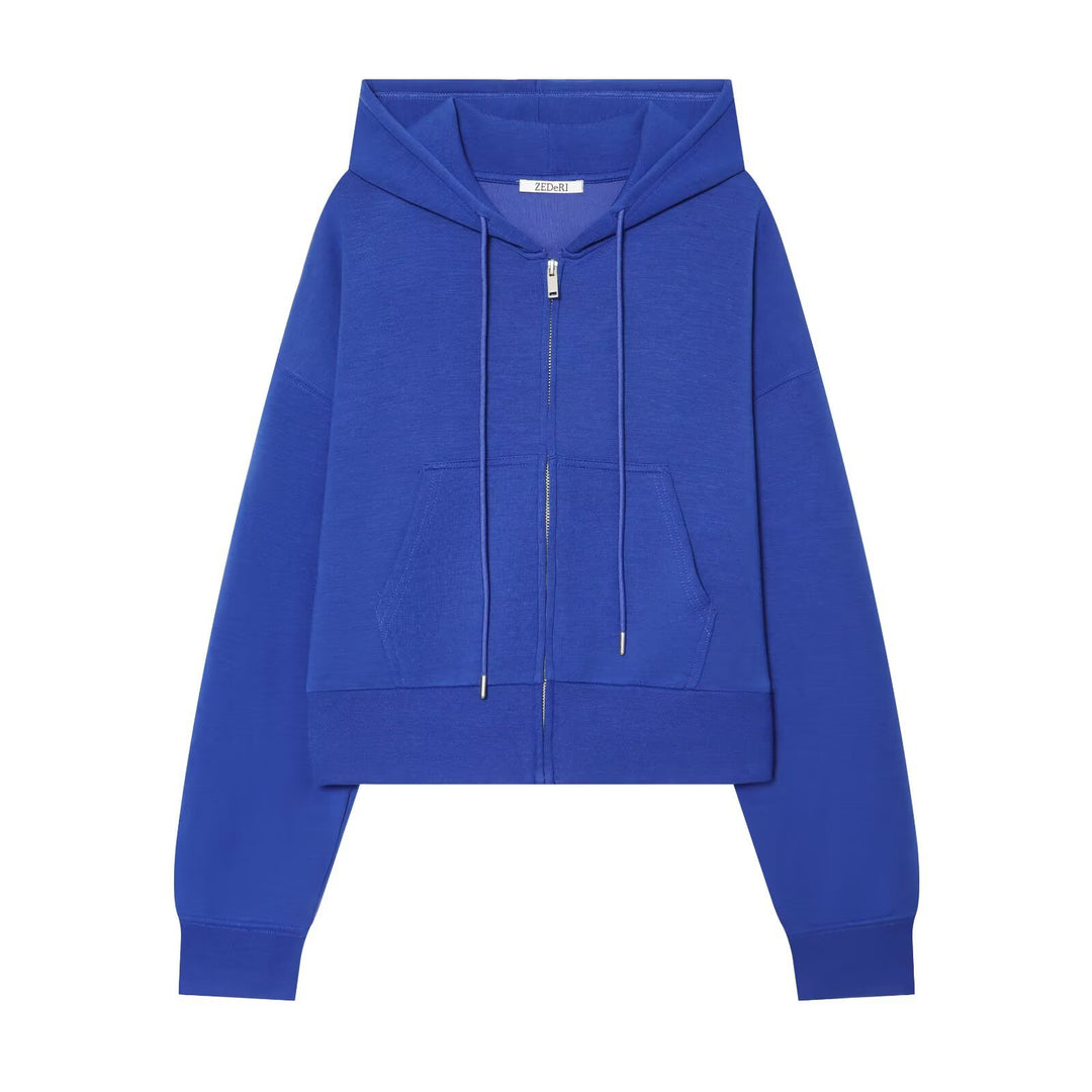 Women's Wide High-Waist Jersey Pants with Drawstring and Wide Leg Drune