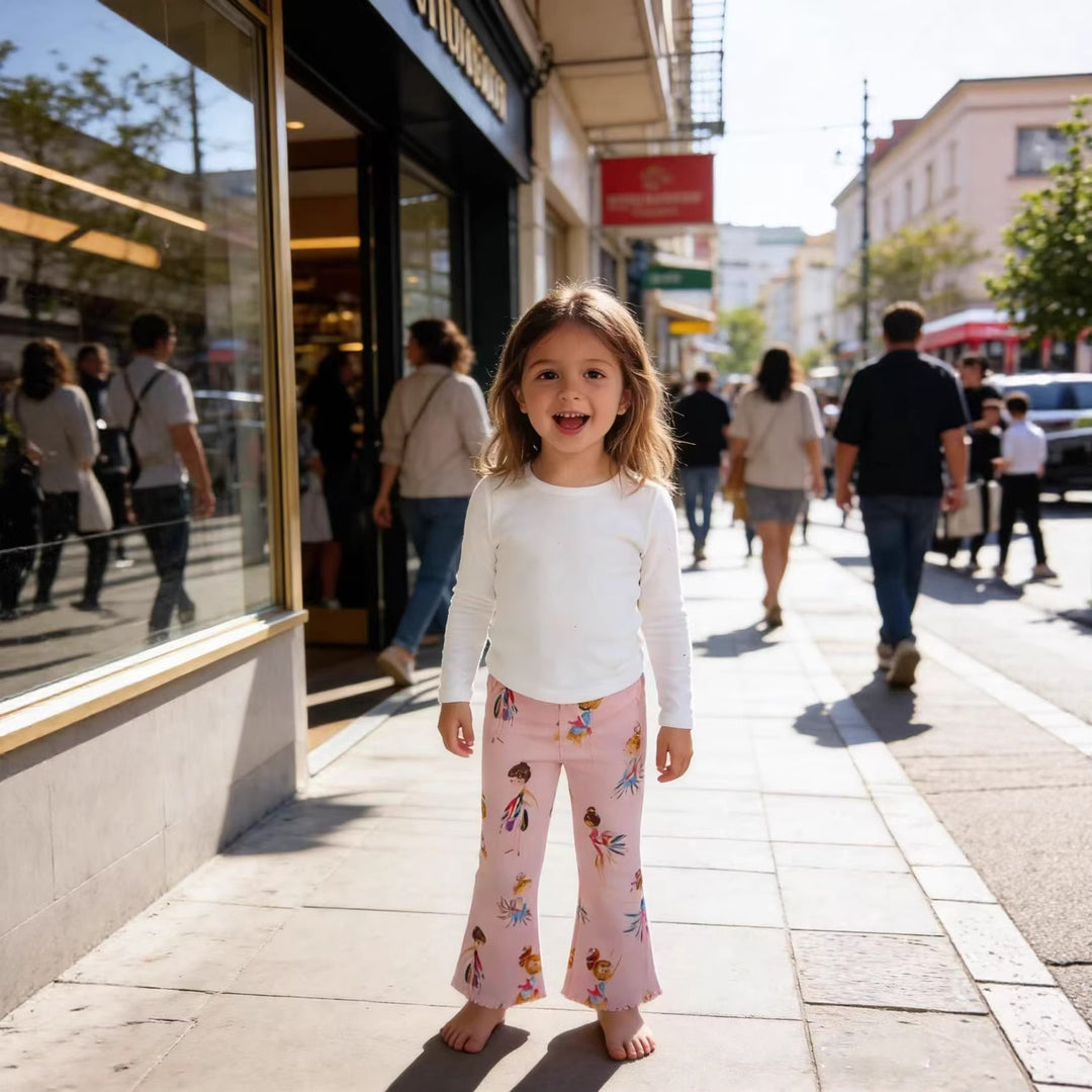 Girl Leggings with Colorful Ballerina Design Mune Fashion