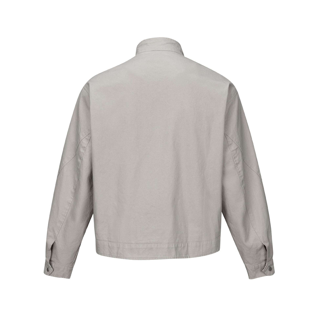 Men's short-cut boxy blouson with stand collar, zipper and chest zippers Mune Fashion