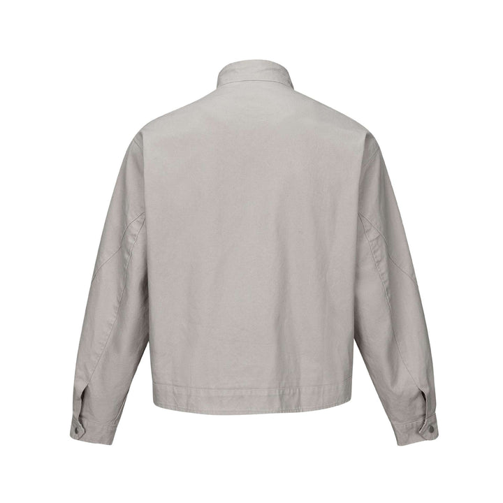 Men's short-cut boxy blouson with stand collar, zipper and chest zippers Mune Fashion