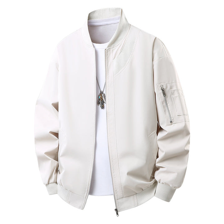 Men's Stylish Bomber Jacket with Zipper and Practical Pockets Mune Fashion