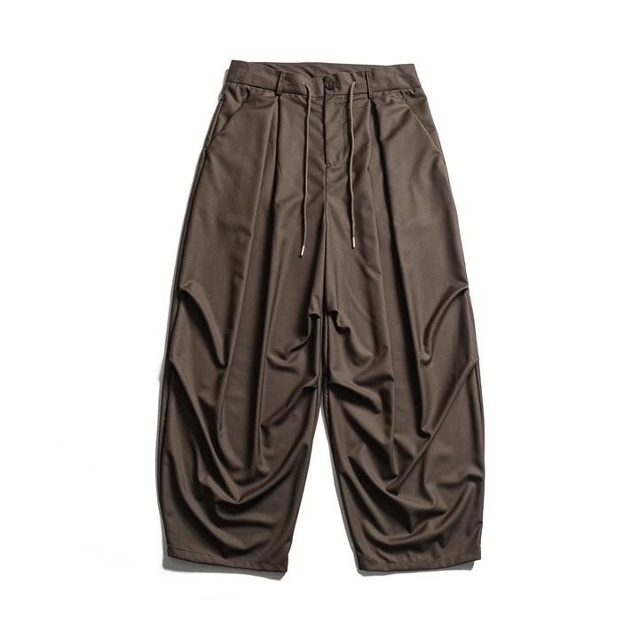 Men's cropped pants with pleats, drawstring and subtle waistband extension Mune Fashion