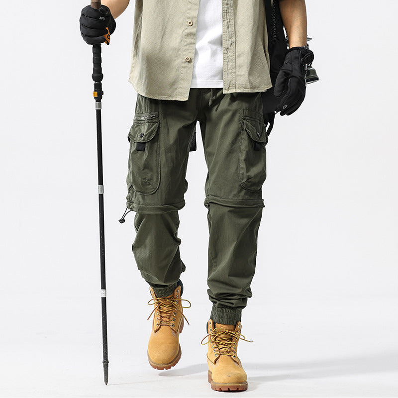 Herren Cargo-Jogginghose im Utility-Stil mit Elastikbund, Kordelzug und Multifachtaschen Mune Fashion