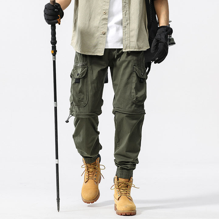 Herren Cargo-Jogginghose im Utility-Stil mit Elastikbund, Kordelzug und Multifachtaschen Mune Fashion