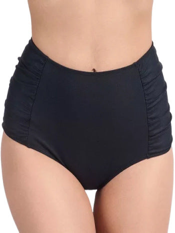 Women's High-Waisted Swim Shorts with Ruching Mune Fashion
