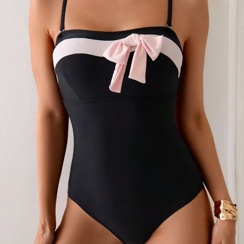 Ladies Elegant Swimsuit with Playful Bow Detail Mune Fashion