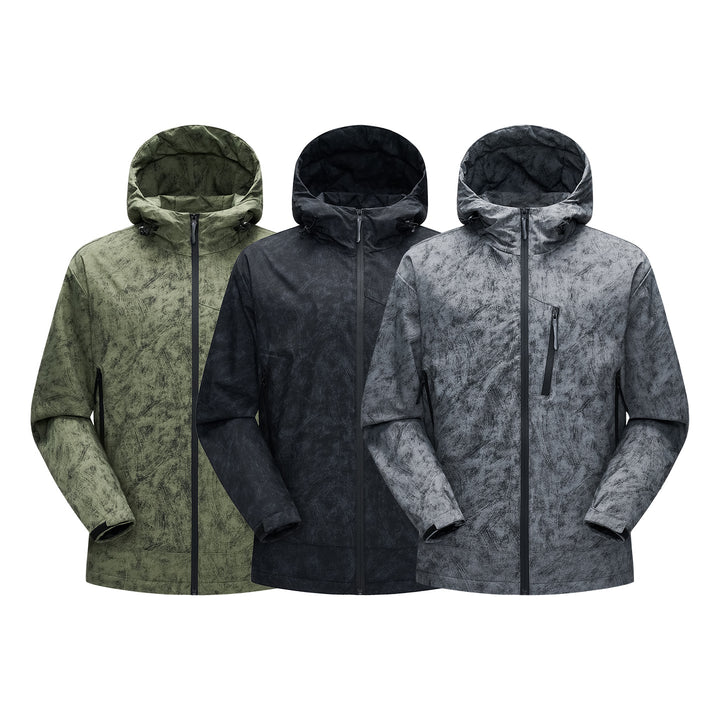 Men's technical waterproof hooded jacket with welded seams and chest zip pocket Mune Fashion