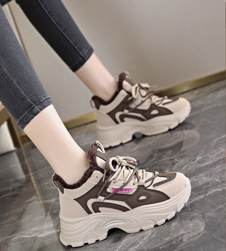 Women's Winter Sneakers with Warm Lining and Non-Slip Sole Mune Fashion