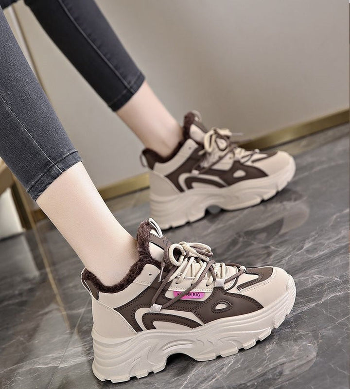 Women's Winter Sneakers with Warm Lining and Non-Slip Sole Mune Fashion