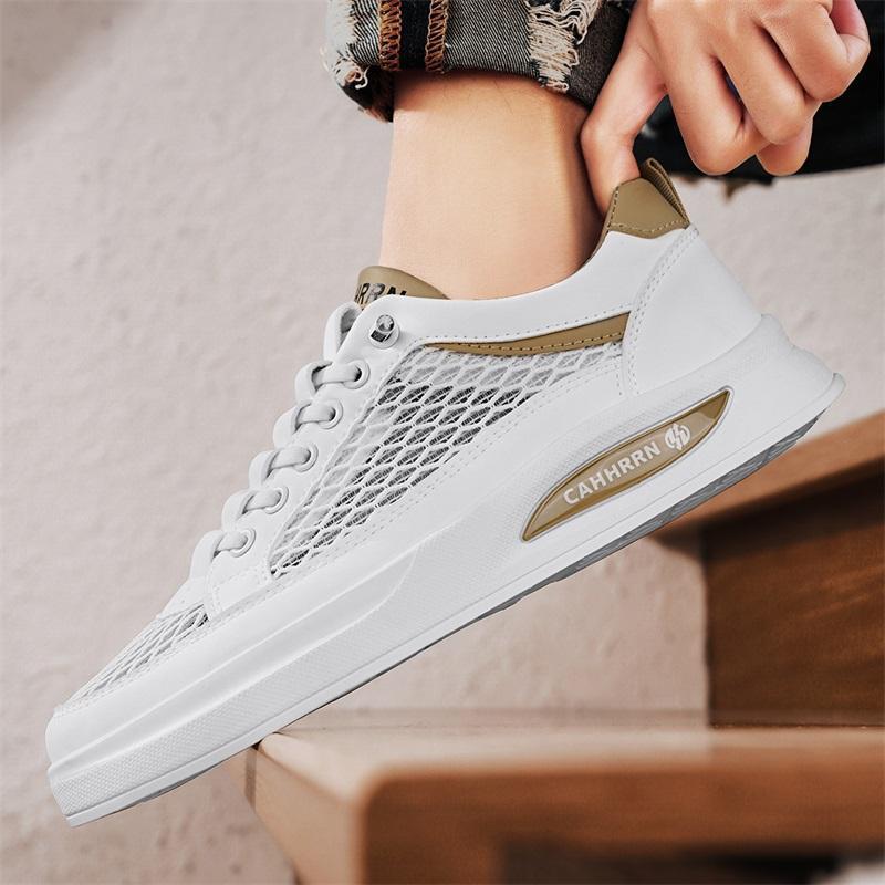 Men's Lightweight Mesh Platform Sneakers with Breathable Mesh Fabric and Padded Insole Mune Fashion