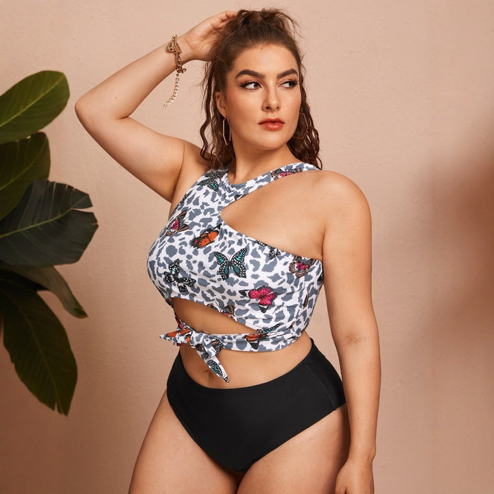 Women’s Crop Bikini Top with Trendy Tie Design Mune Fashion