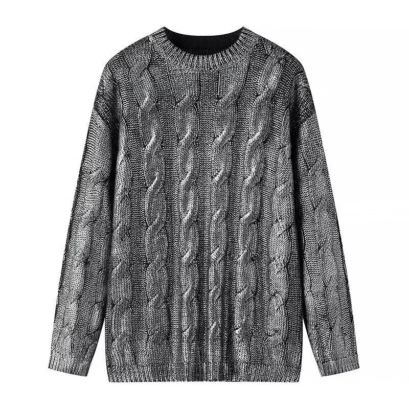 Women's Chunky Knit Cable Knit Sweater with Round Neck and Oversized Cut Mune Fashion