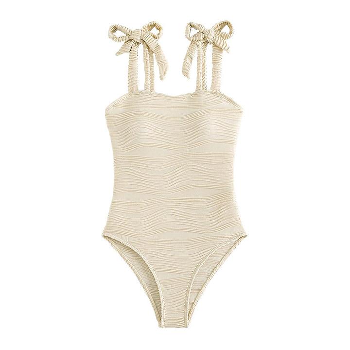 Women One-piece Swimsuit with Elegant Ruffle Detail Mune Fashion