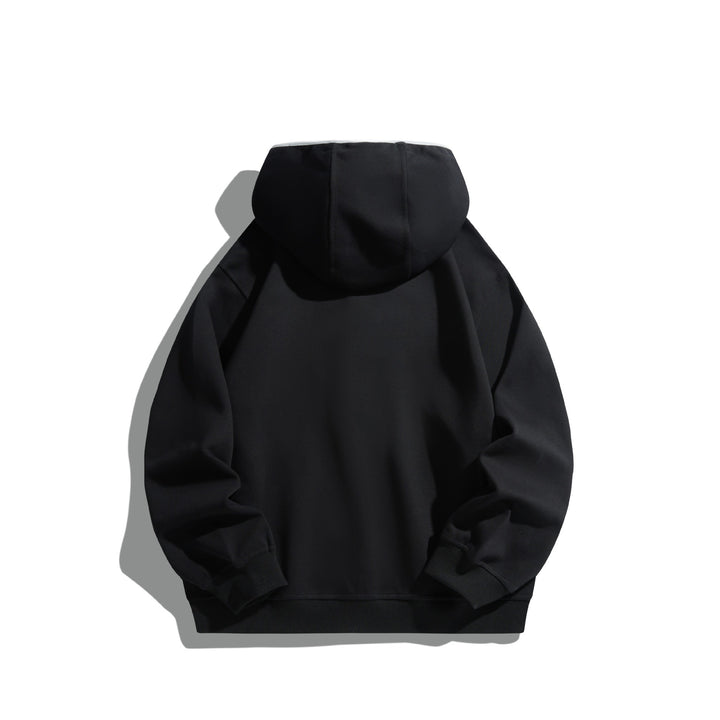 Unisex hoodie sweatshirt with snap placket and contrast piping Mune Fashion