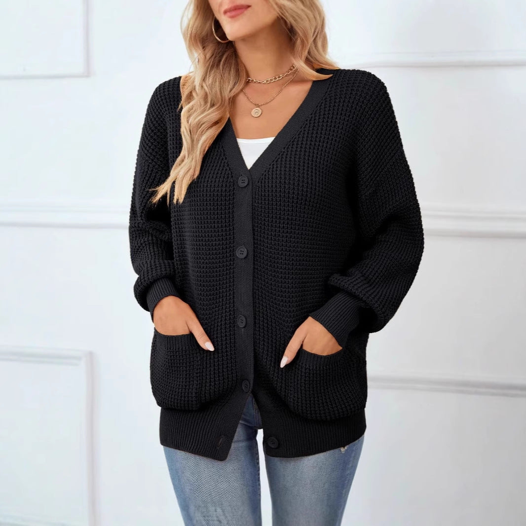 Ladies Chunky Knit Cardigan