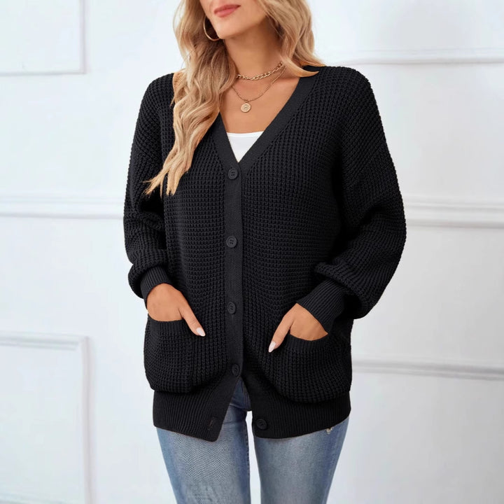 Ladies Chunky Knit Cardigan