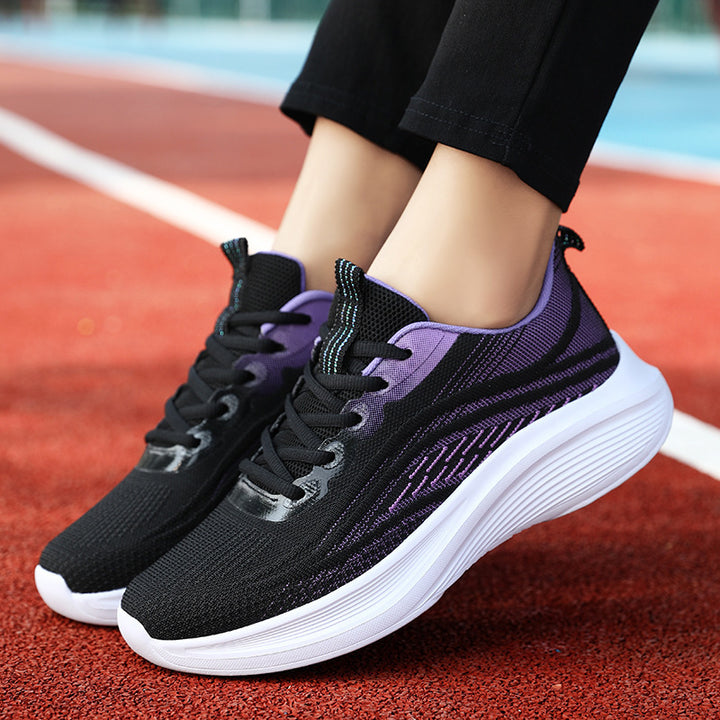 Women's knitted sports sneakers with ergonomic memory foam insole and profiled lightweight sole Mune Fashion