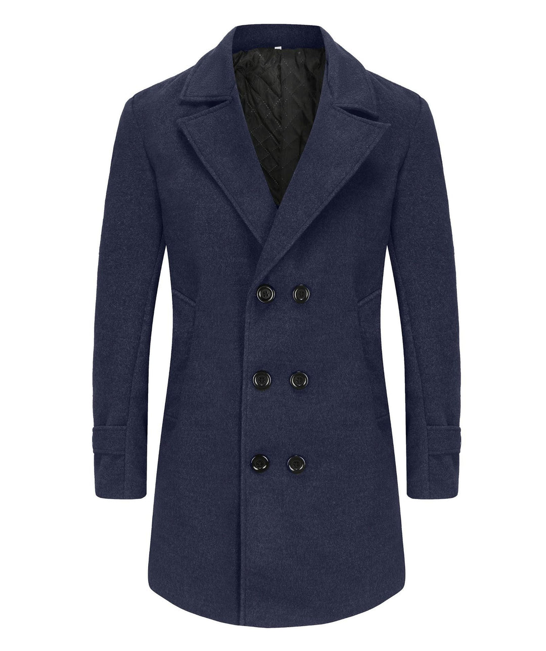 Men's Double-Breasted City Coat made of Wool Blend with Tailored Silhouette Mune Fashion