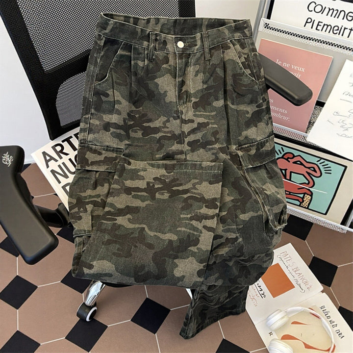 Women's fashionable cargo pants with camouflage pattern Mune Fashion