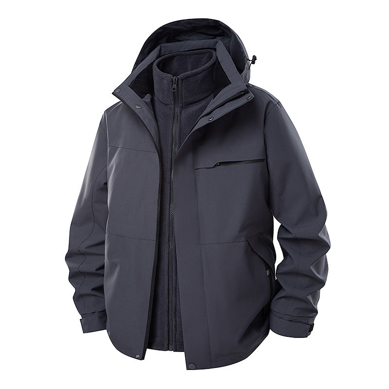 Men's Waterproof Outdoor Jacket with Adjustable Hood Mune Fashion