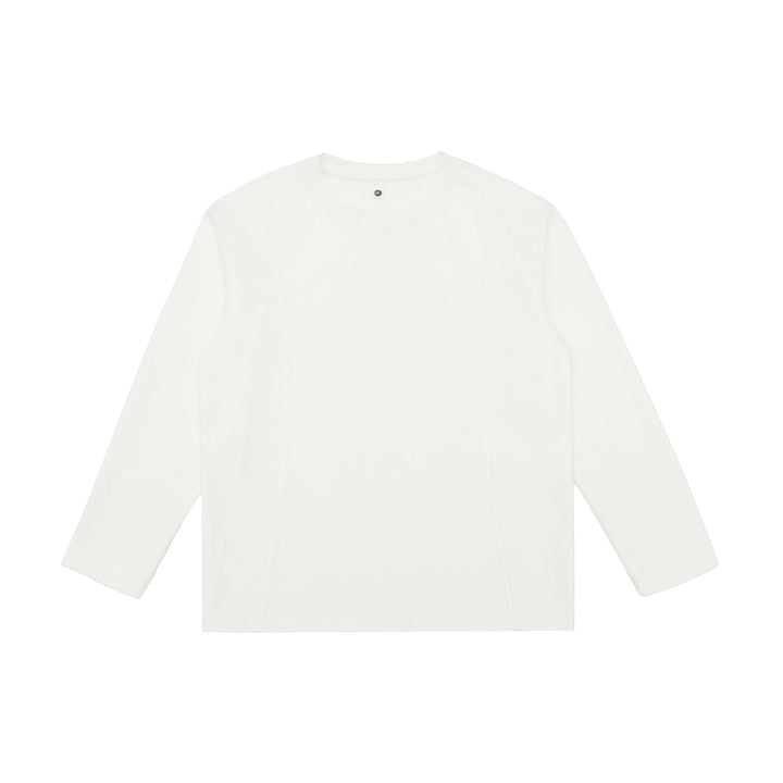 Women Fine Cotton Long Sleeve Shirt with Straight Hem and Decorative Stitch Detail Mune Fashion