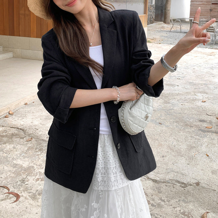 Ladies Elegant Blazer with Textured Design Mune Fashion