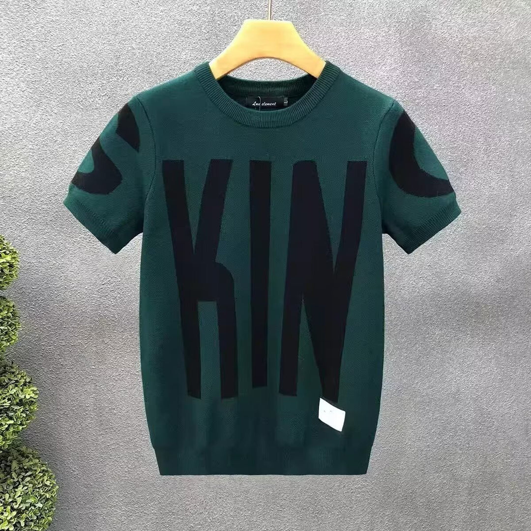 Men's knit shirt with oversized lettering Mune Fashion