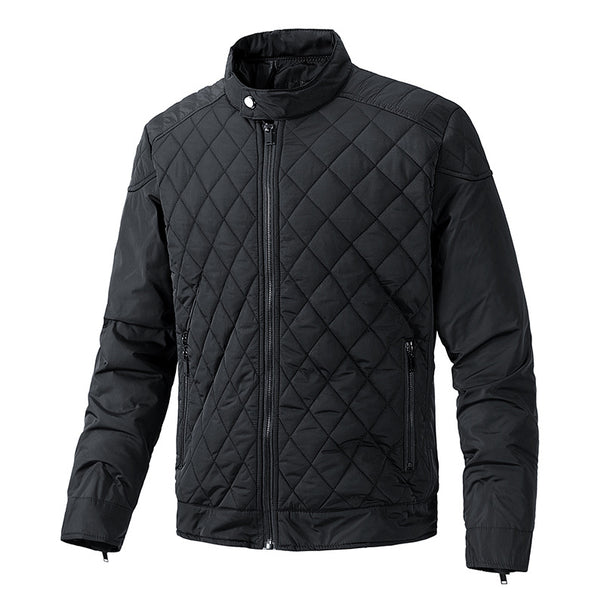 Men's quilted lightweight thermal jacket with stand-up collar and zipper Mune Fashion