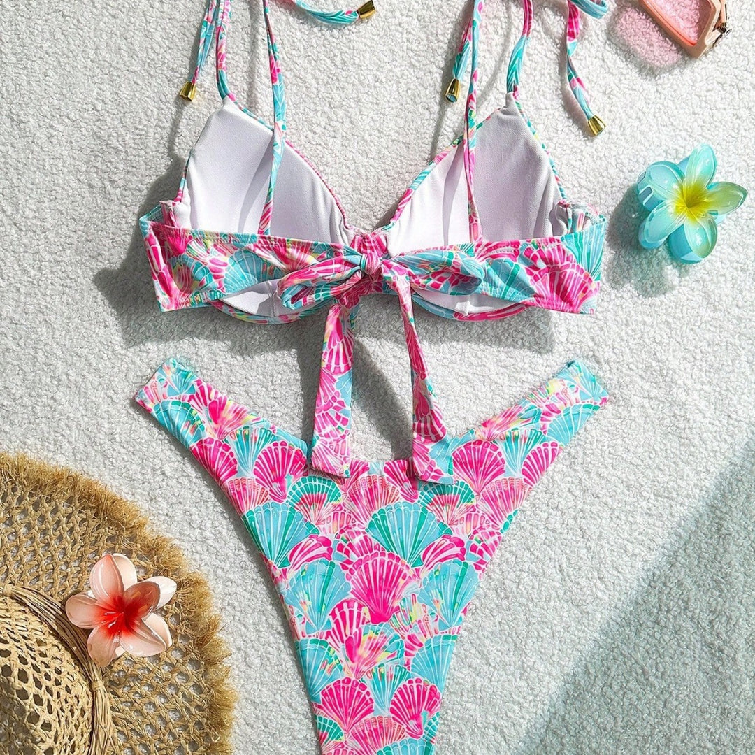 Women’s Triangle Bikini with playful shell motif Mune Fashion