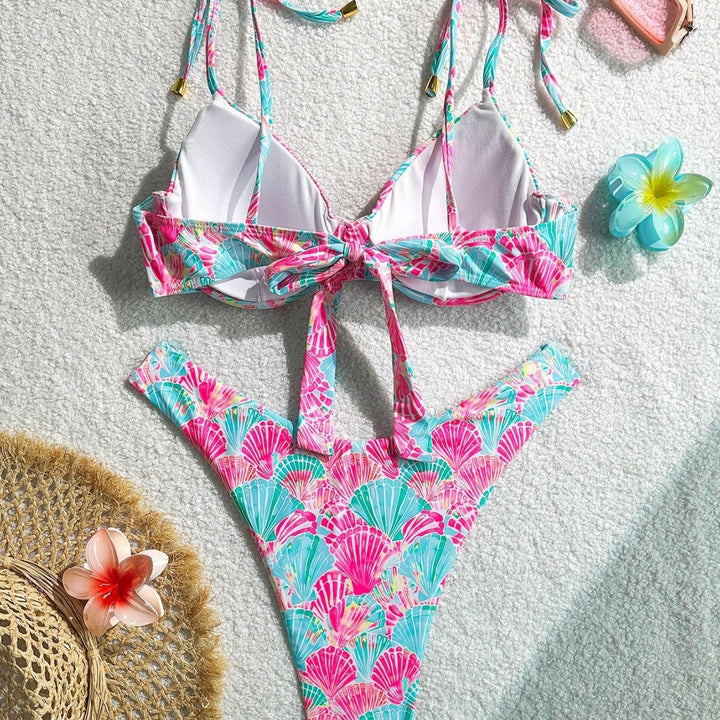 Women’s Triangle Bikini with playful shell motif Mune Fashion