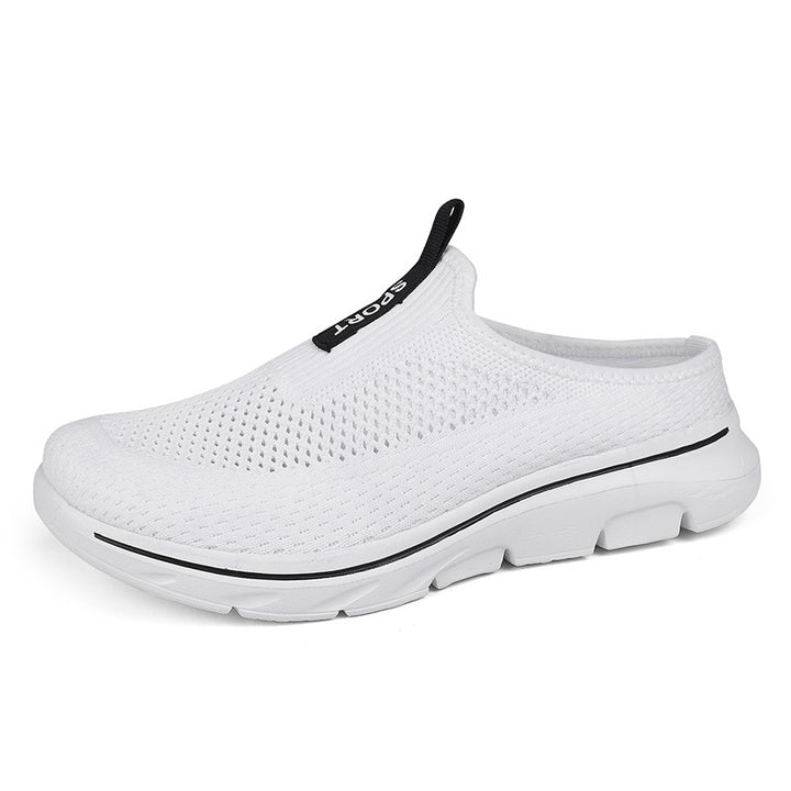 Ladies nan light knit mule with open heel, cushioning lightweight sole and pull tab Mune Fashion