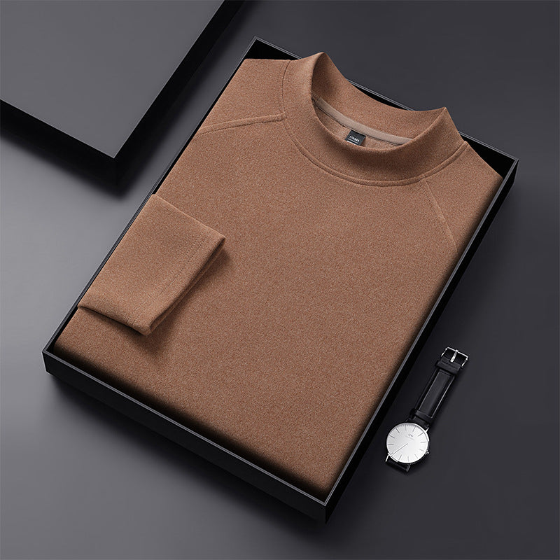 Men's Premium Mockneck Sweater made of fine wool blend with raglan sleeves Mune Fashion