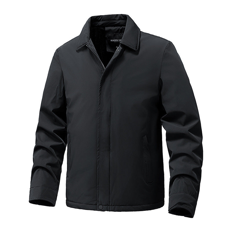 Men's Lightweight Water-Repellent Mock Collar Blouson with Thermal Lining Mune Fashion