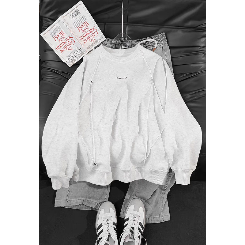 Women Casual Oversized Sweatshirt with Elegant Accents Mune Fashion