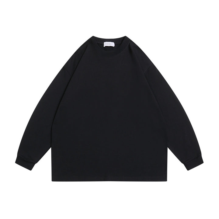 Unisex Oversize-Long Sleeve Shirt made of heavy cotton blend with round neck and ribbed cuffs Mune Fashion