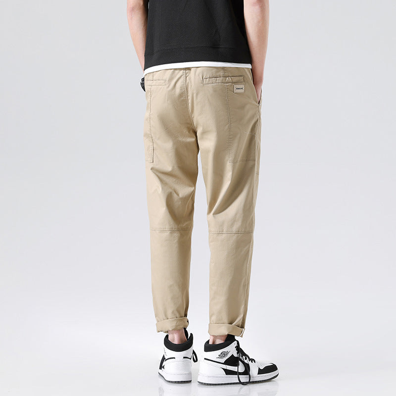 Herren Konisch geschnittene Cargohose mit integriertem Gurtbund und ergonomischen Kniepaneelen Mune Fashion