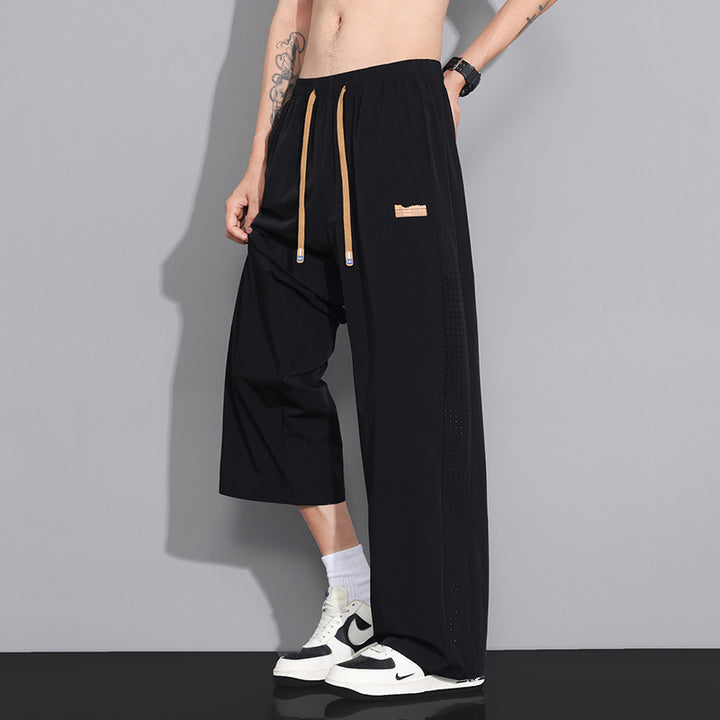 Men's Breathable Sports Pants with Mesh Inserts