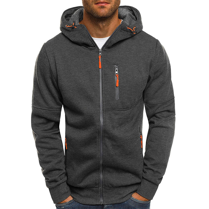 Men's functional hoodie jacket with full zipper, chest and side pockets, and drawstring Mune Fashion