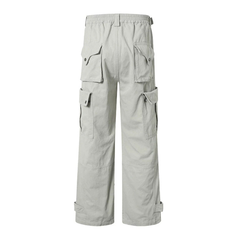 Women's wide cargo culotte pants with high waistband, elastic waistband fit, and multi-pocket Mune Fashion