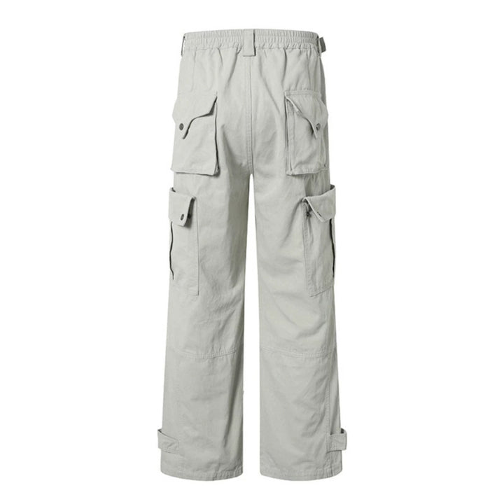 Women's wide cargo culotte pants with high waistband, elastic waistband fit, and multi-pocket Mune Fashion