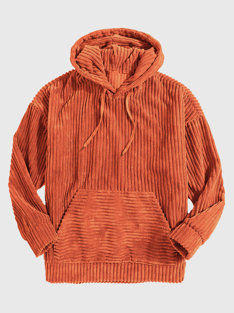 Unisex nano ribbed velvet hoodie with hoodie and kangaroo pocket Mune Fashion