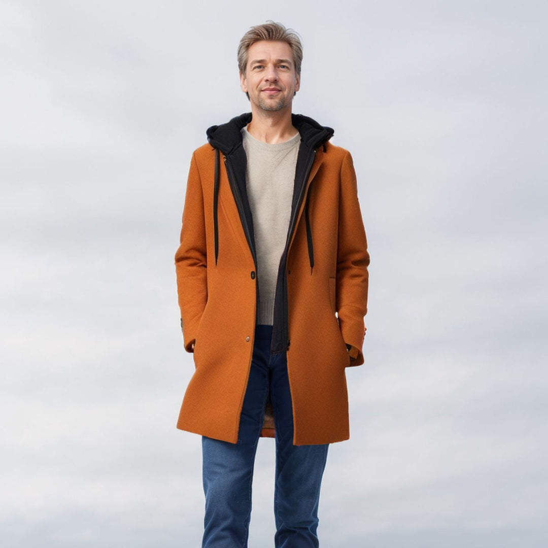 Women's Fashionable Transitional Coat with Removable Hood and Practical Pockets Mune