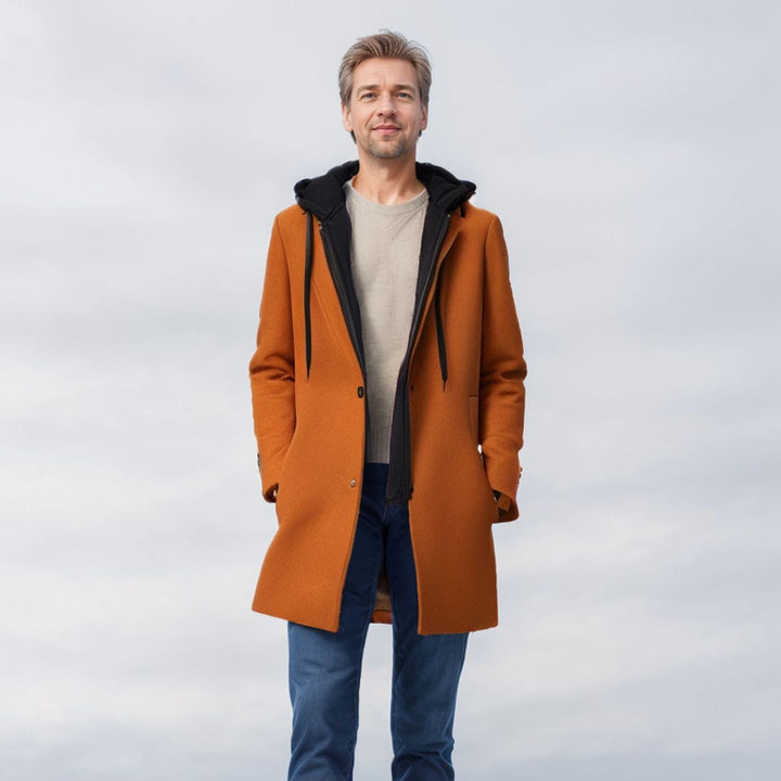Women's Fashionable Transitional Coat with Removable Hood and Practical Pockets Mune