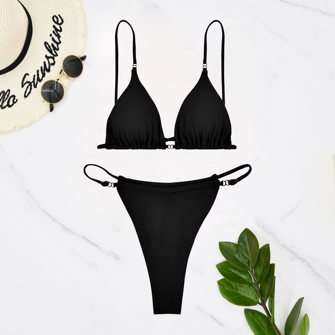 Women's Triangle Bikini with delicate ruffle details and adjustable straps Mune Fashion