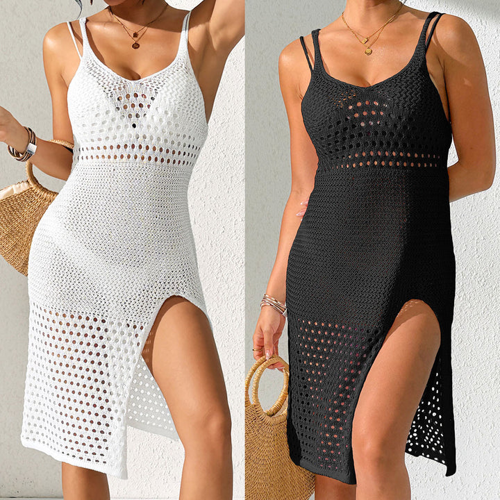Women transparent crochet beach dress Mune Fashion