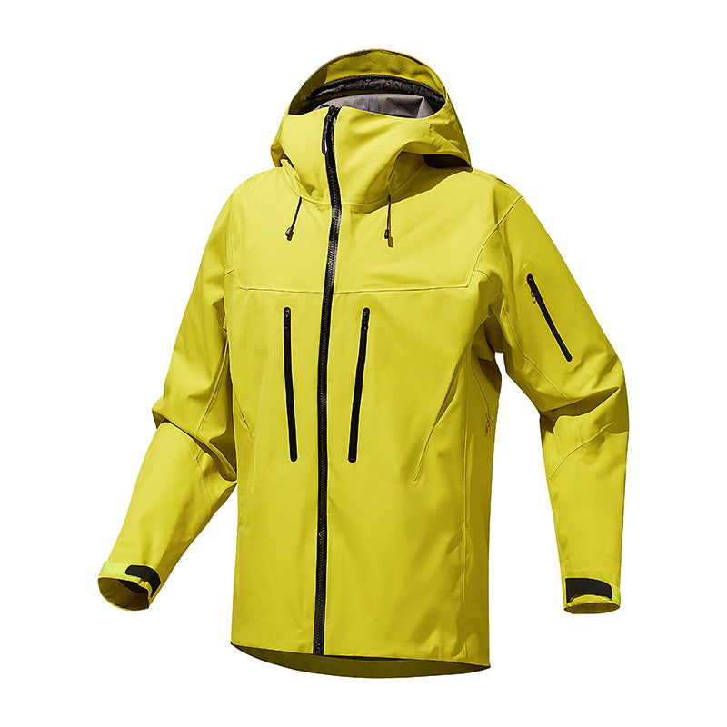 Men's Technical Waterproof Softshell Rain Jacket with Welded Seams and Vertical Chest Pockets Mune Fashion