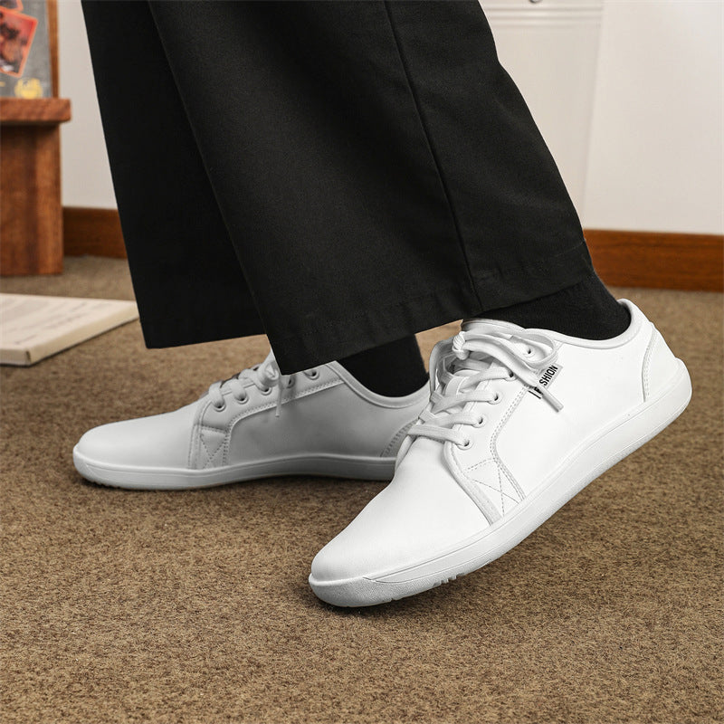 Men's slim business-casual lace-up shoes in smooth leather look with ergonomic comfort sole Mune Fashion
