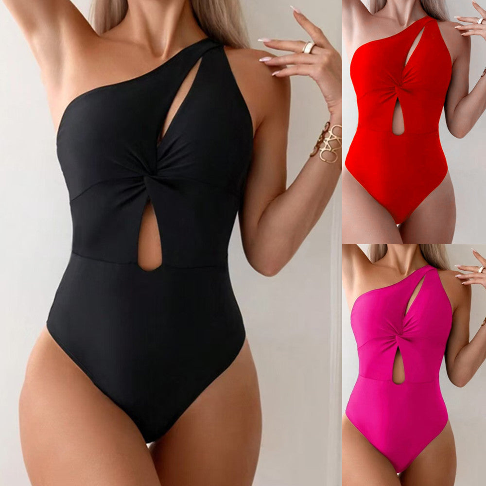 Women One-Sided Cut-Out Swimsuit Mune Fashion