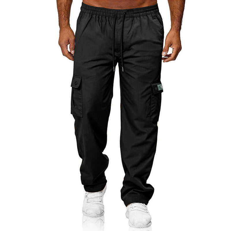 Men's cargo pants with elastic waistband, drawstring, and multifunctional pockets Mune Fashion